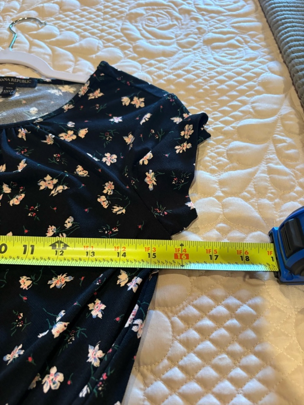 Banana Republic Black Floral jersey dress size XXSP - Picture 9 of 12